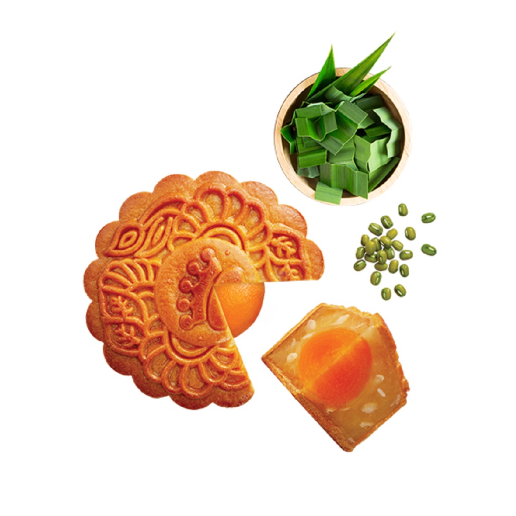 Bánh trung thu đậu xanh lá dứa 1 trứng