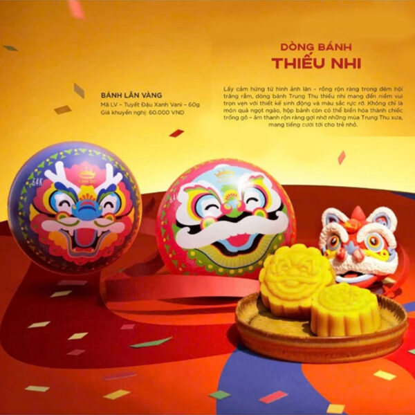 Bánh trung thu bánh lân vàng