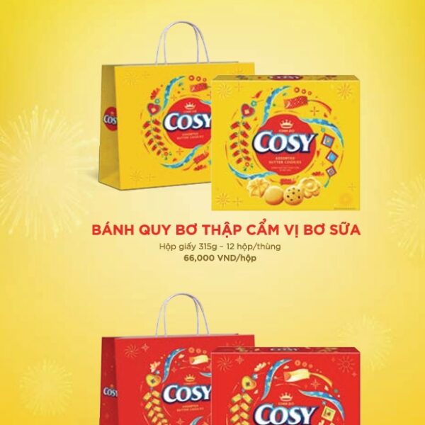 Bánh Quy Bơ Cosy Hộp Giấy Tết 2026